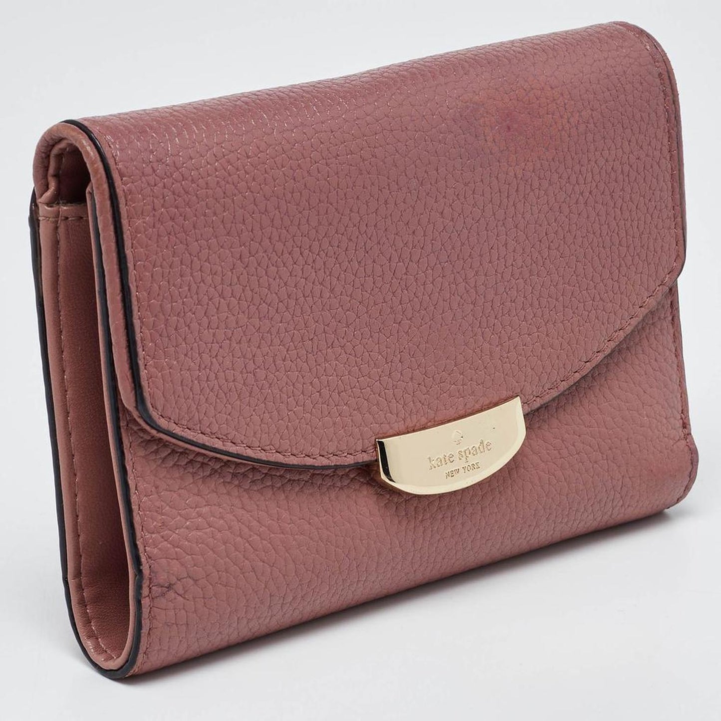 Kate Spade Pink Leather Trifold Compact Wallet