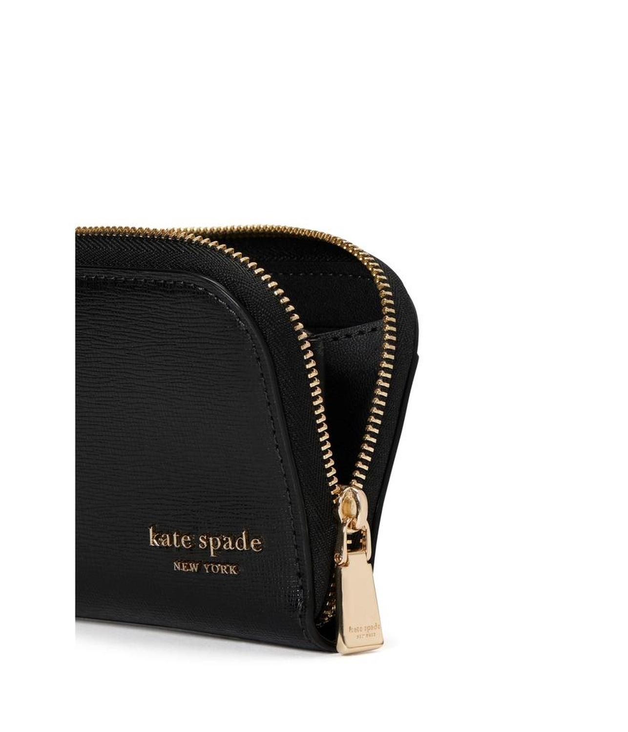 Devin Saffiano Leather Zip Card Case