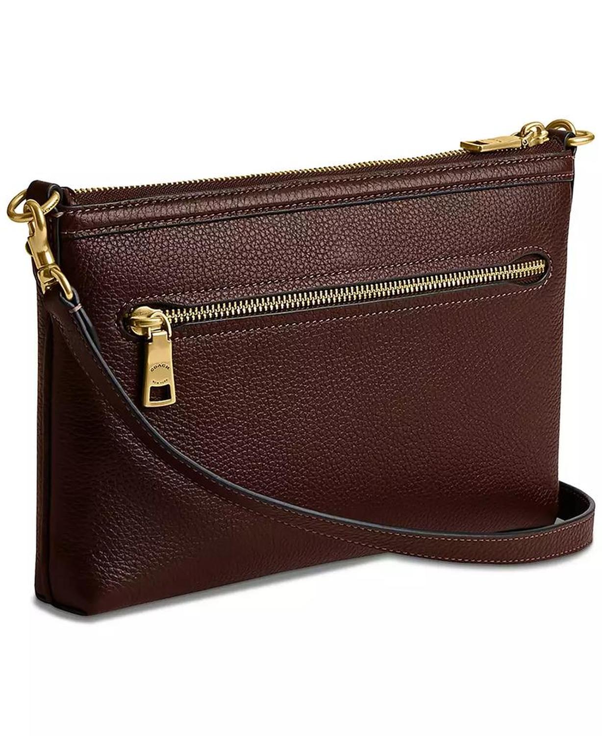 Refined Pebble Leather Legacy Zip Top Smal Crossbody