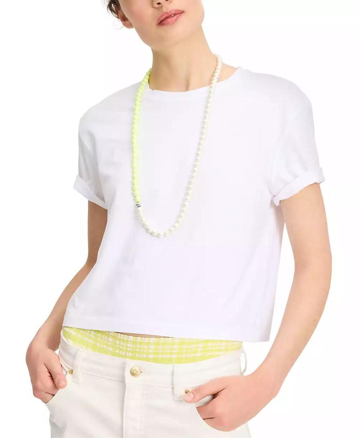 PEARLIE Bead & Imitation Pearl Necklace, 34" + 3" extender