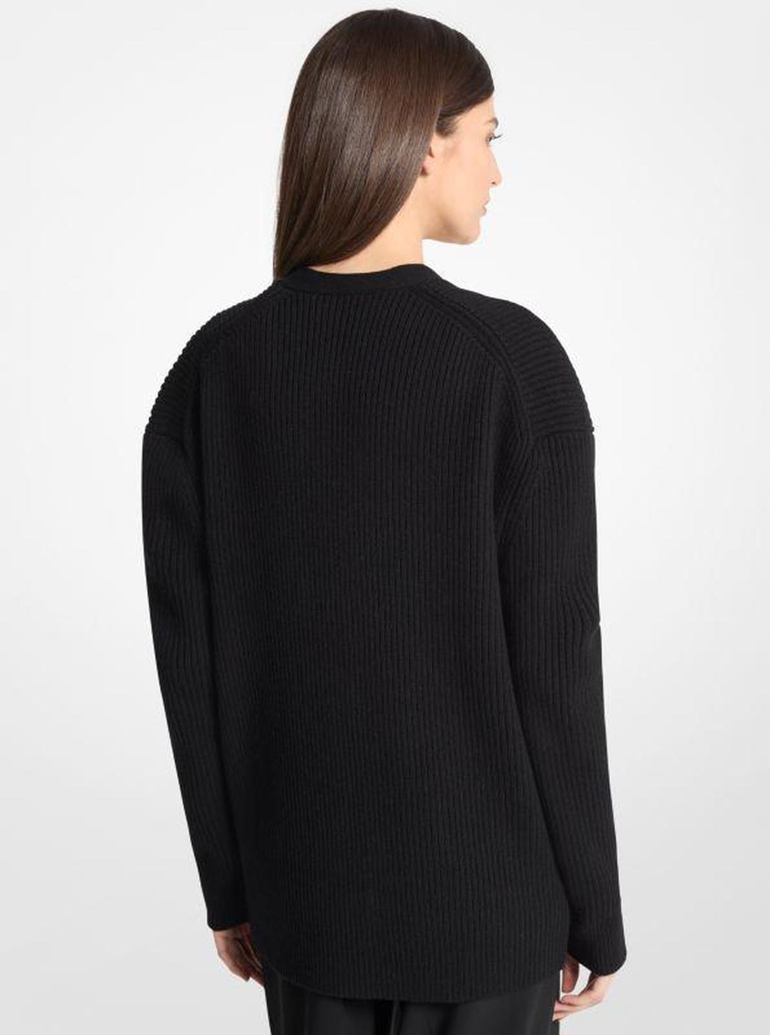 Ribbed Cashmere Blend Cardigan