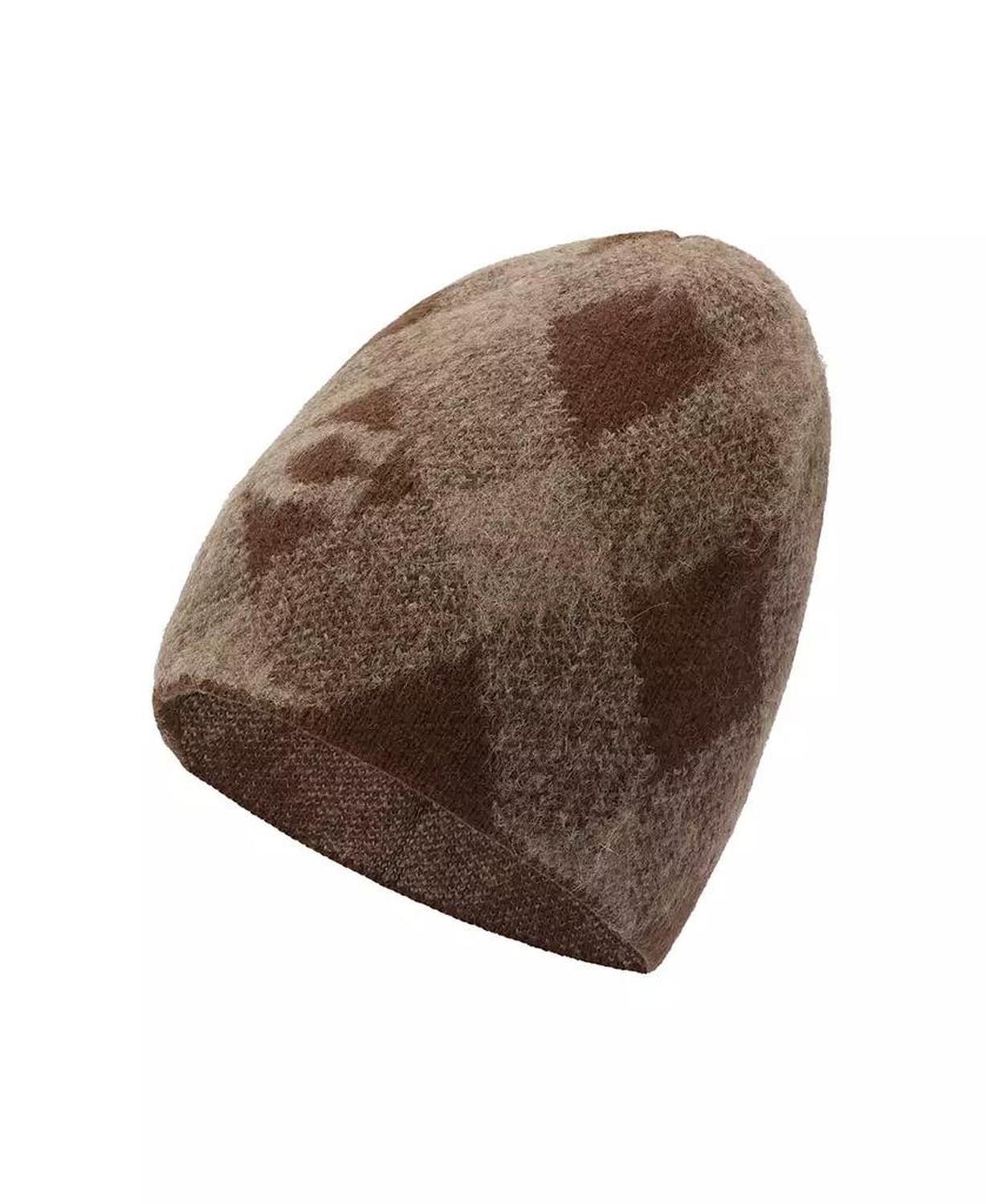 Argyle Knit Stretch-Fit Beanie