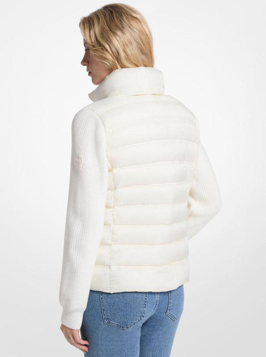 Quilted Nylon and Knit Jacket