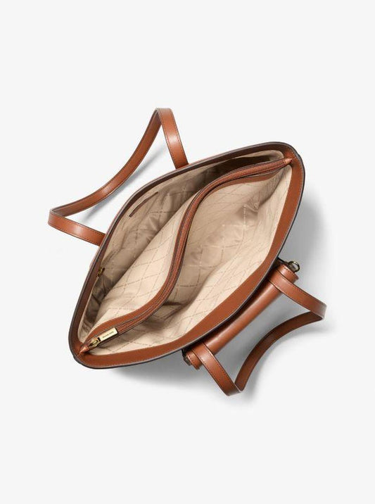 Jet Set 2-in-1 Pebbled Leather and Logo Tote Bag