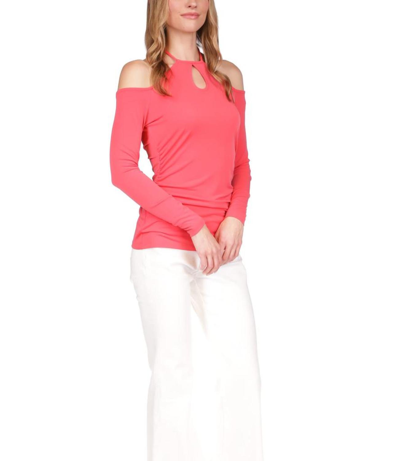 cold shoulder keyhole top
