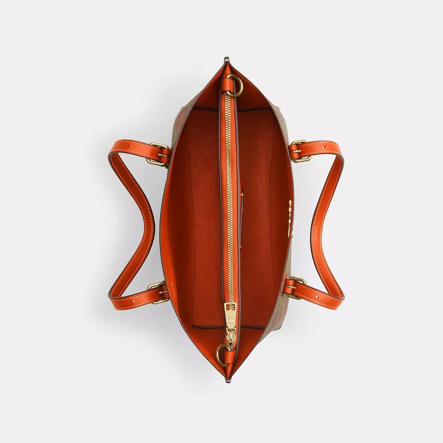 Mollie Tote Bag 25 In Signature Canvas With Orange Print