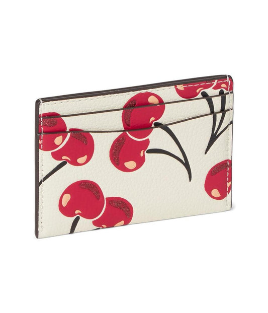 Essential Card Case With Cherry Print