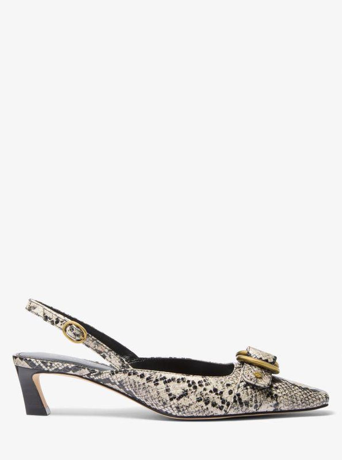 Jaden Snake Embossed Leather Slingback Pump