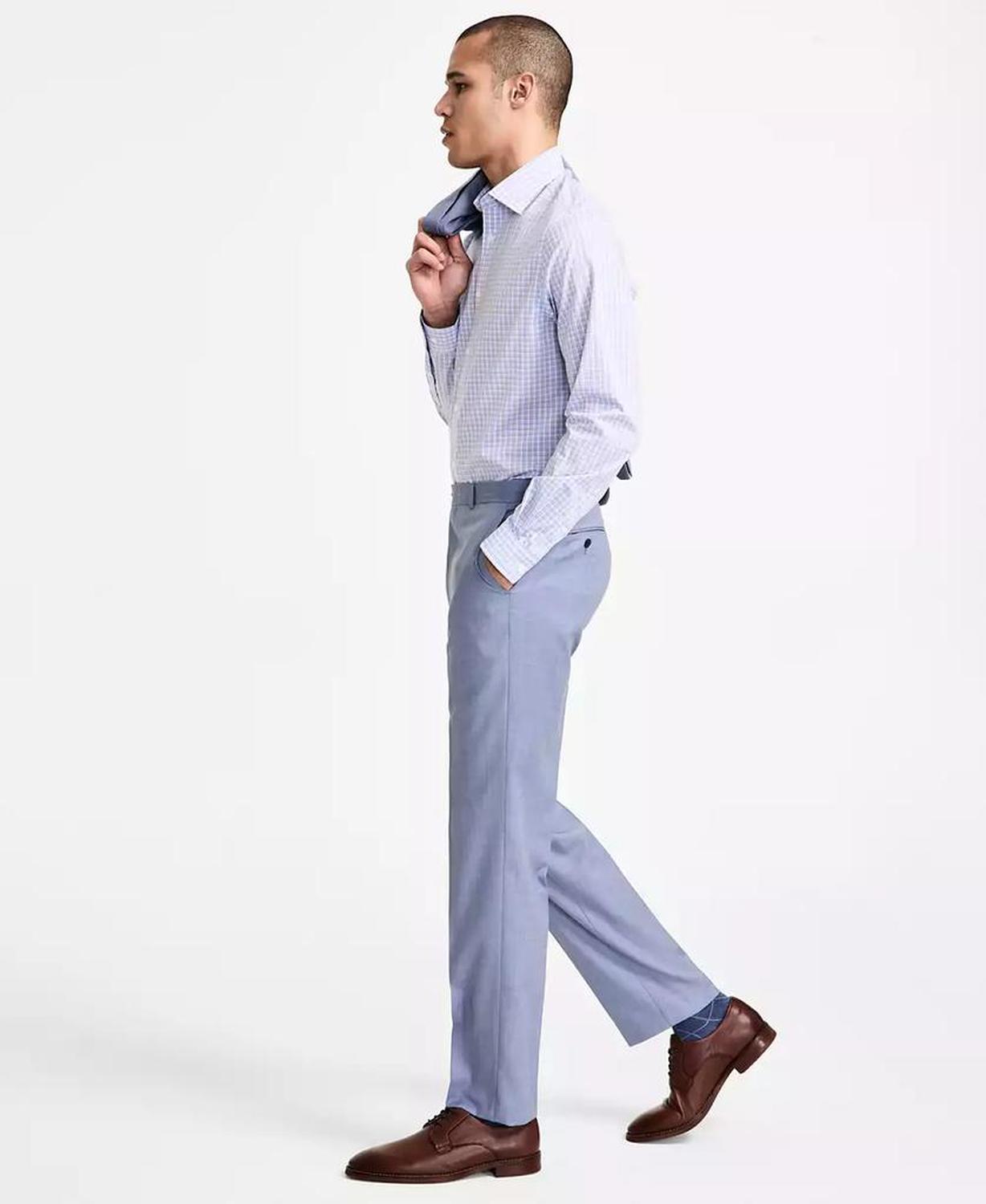 Men's Classic Fit Wool Blend Suit Pant