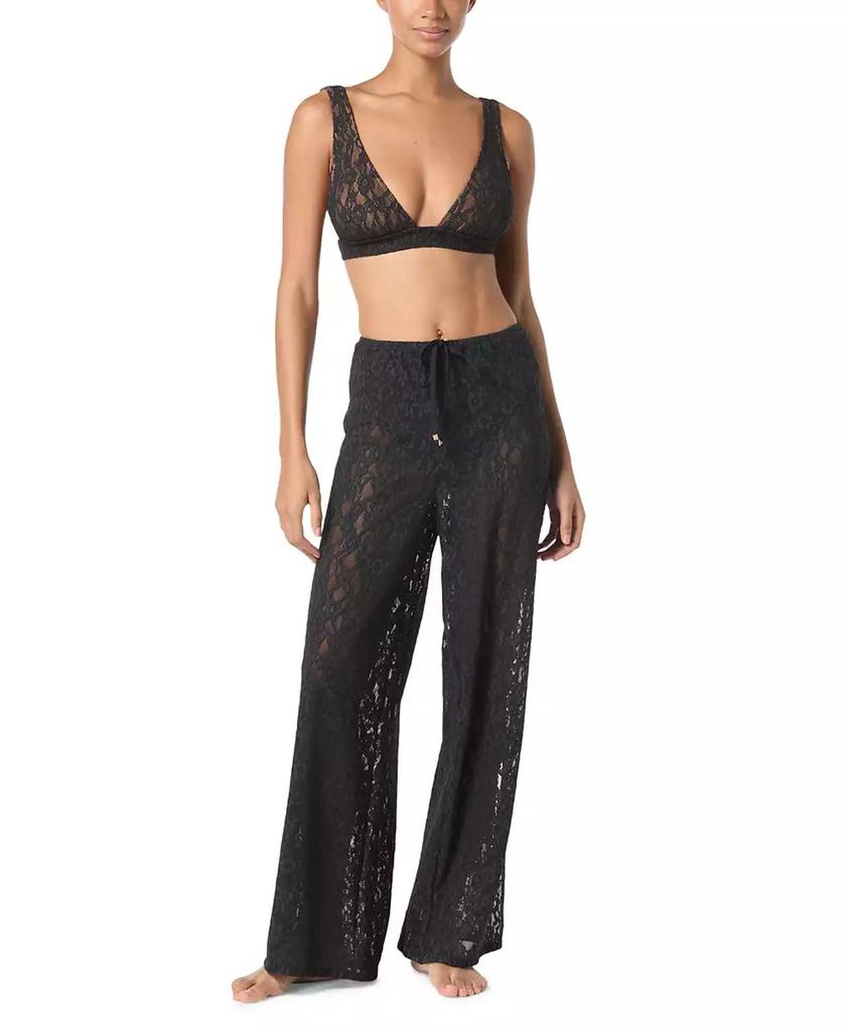 Women's Lace Wide-Leg Cover-Up Pants