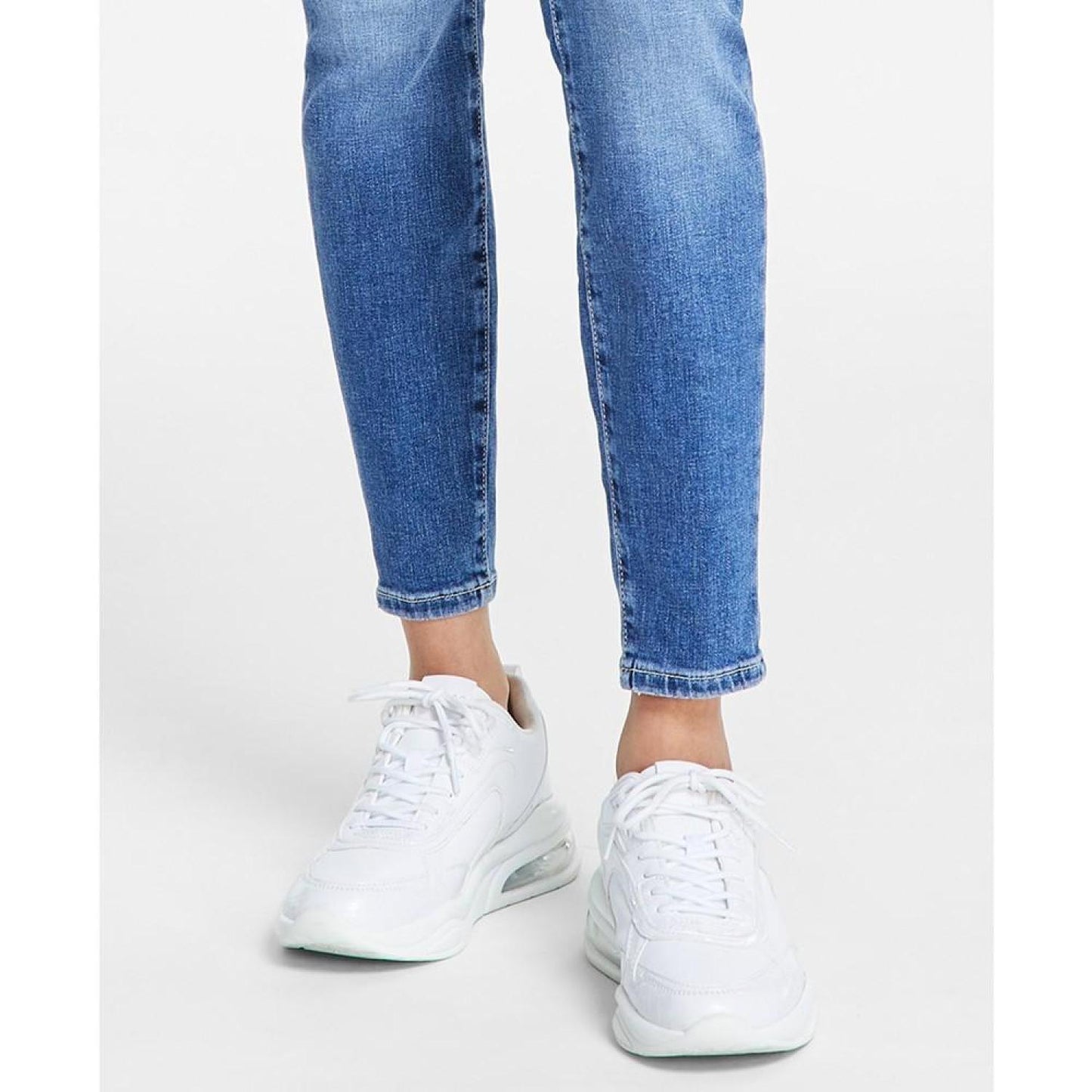 Women's Rhinestone Trimmed Skinny Ankle Jeans