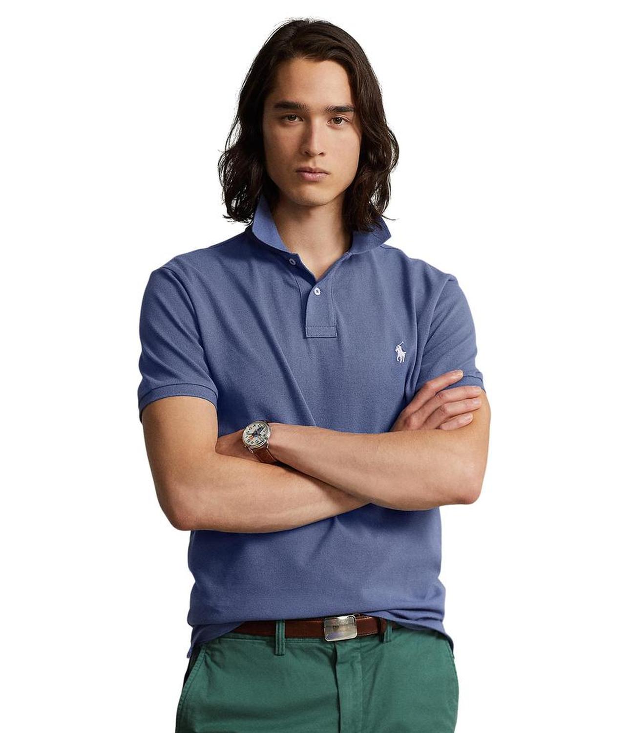Custom Slim Fit Mesh Polo Shirt