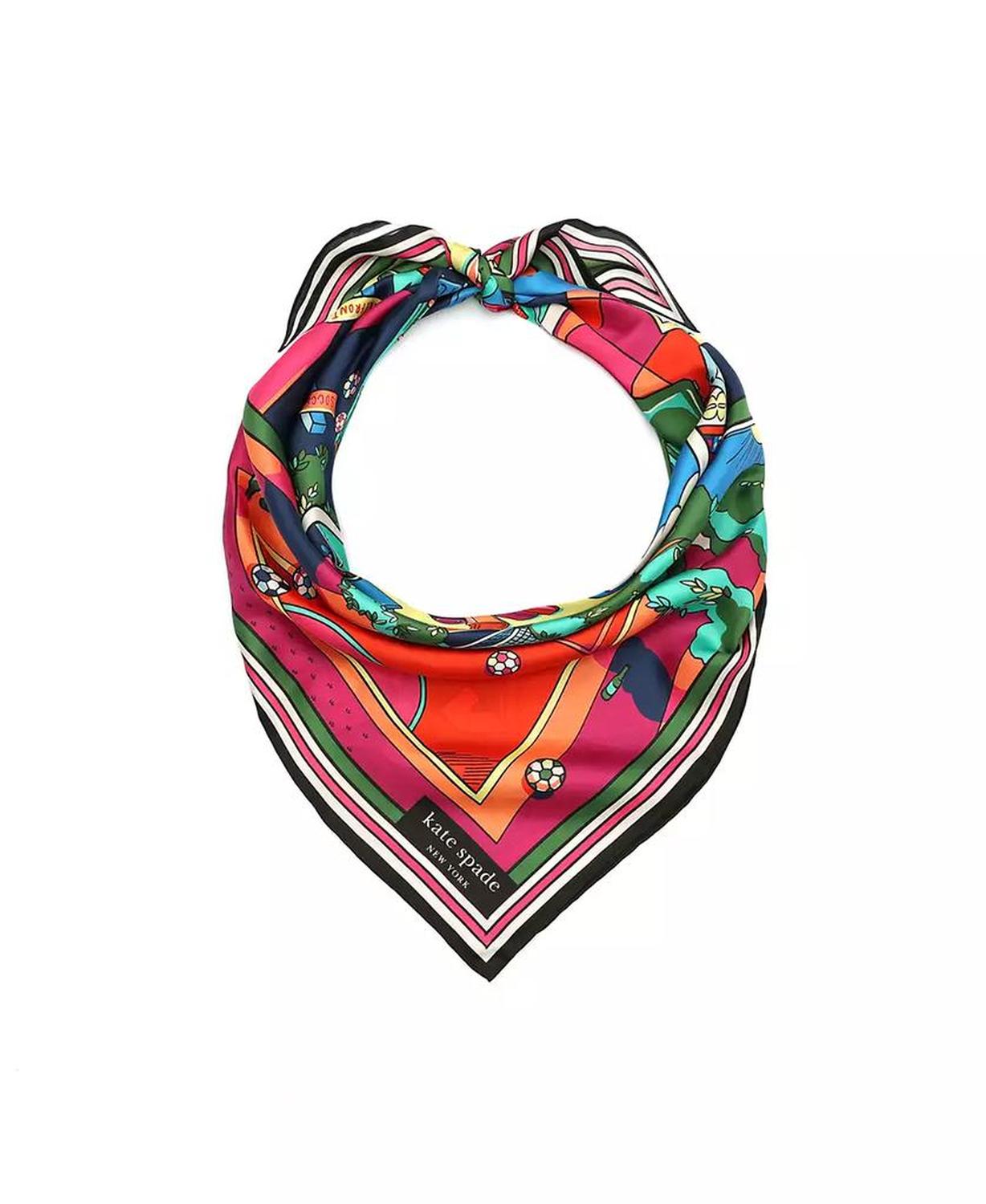 Women's Summer Scene Silk Square Scarf