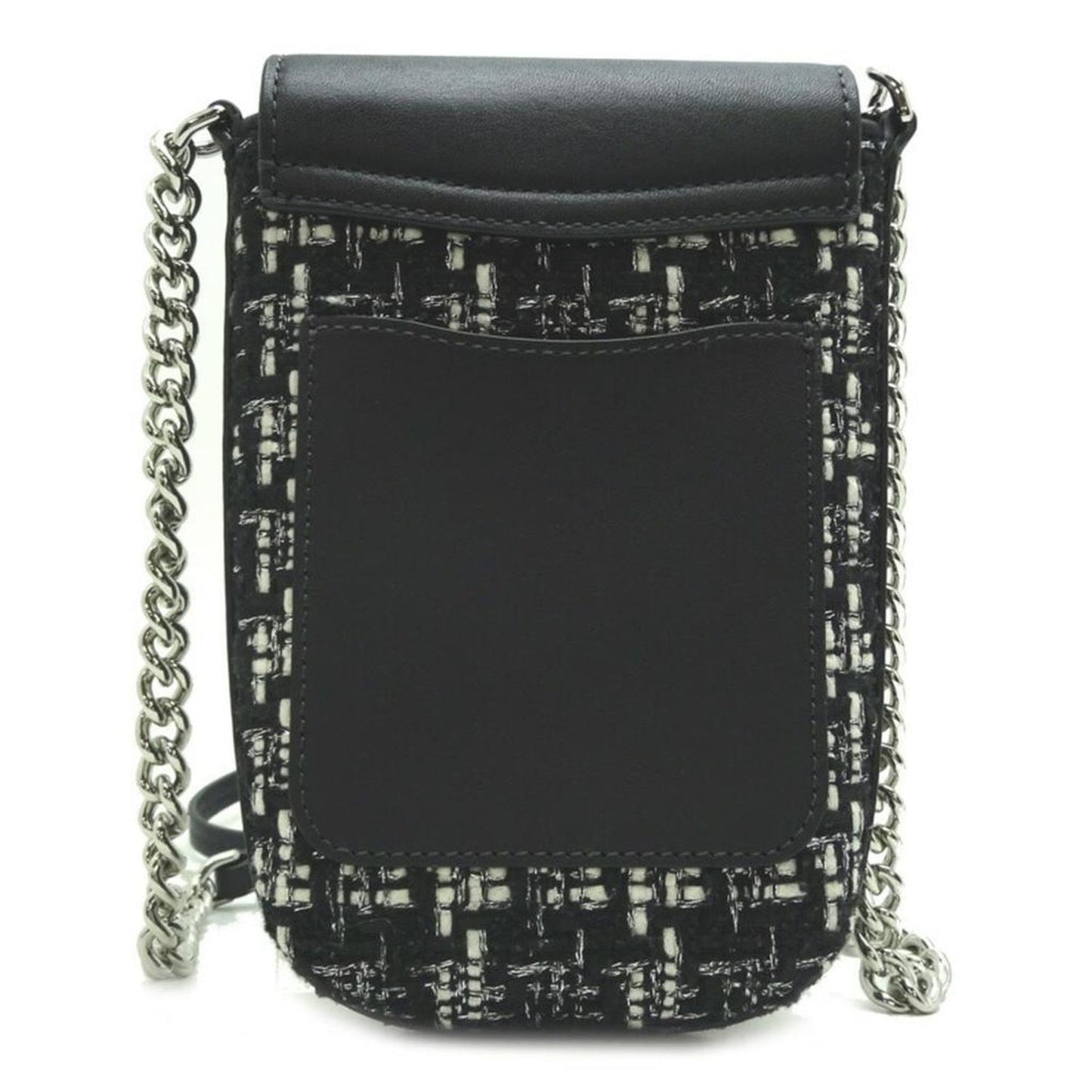 Tweed Leather Shoulder Bag (Pre-Owned)