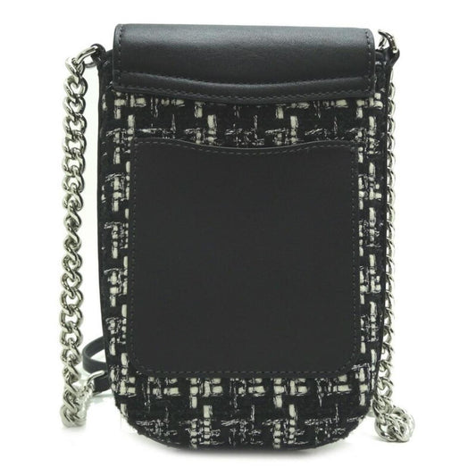 Tweed Leather Shoulder Bag (Pre-Owned)