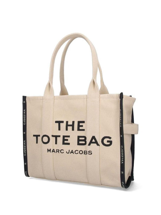 Large 'The Jacquard Tote' Bag – Beige