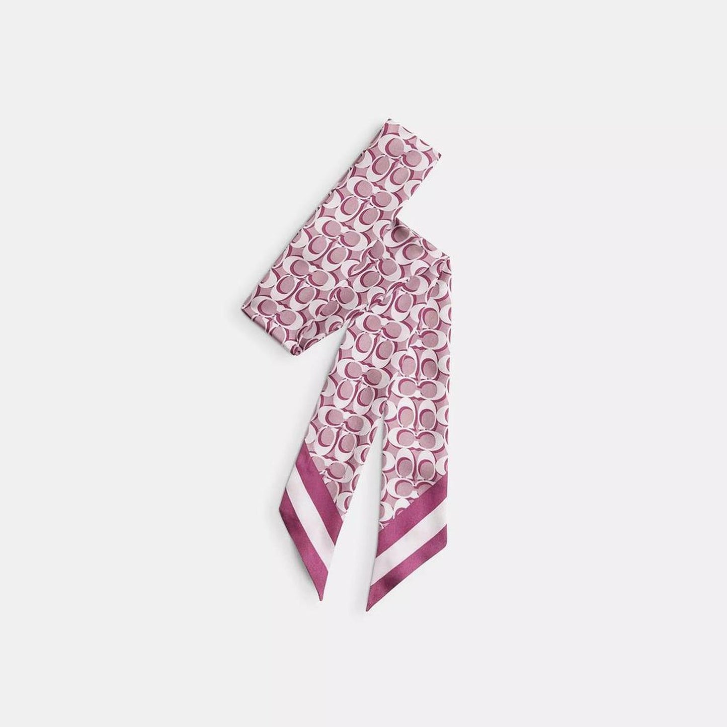 Signature Print Silk Skinny Scarf