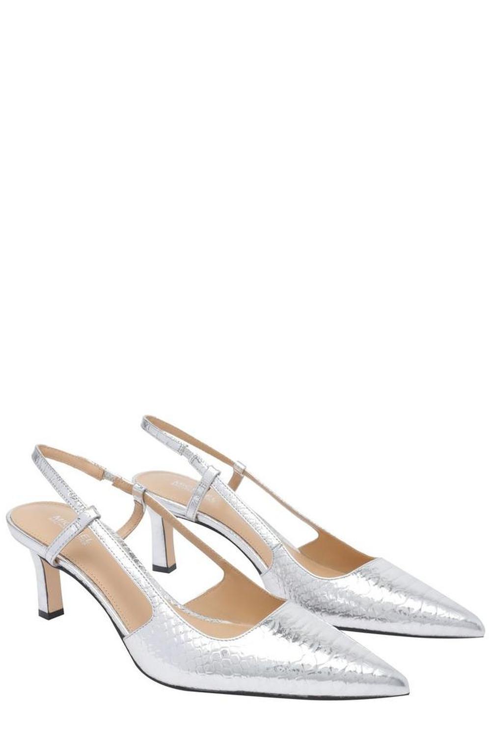 Michael Michael Kors Alora Metallic Embossed Slingback Pumps