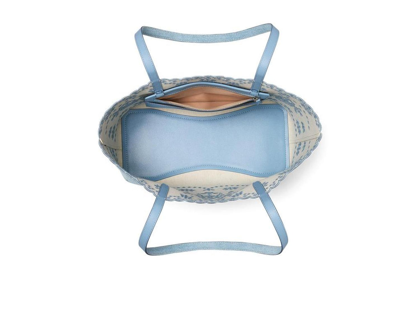 Do It All Spade Flower Perforated Denim Large Tote Bag