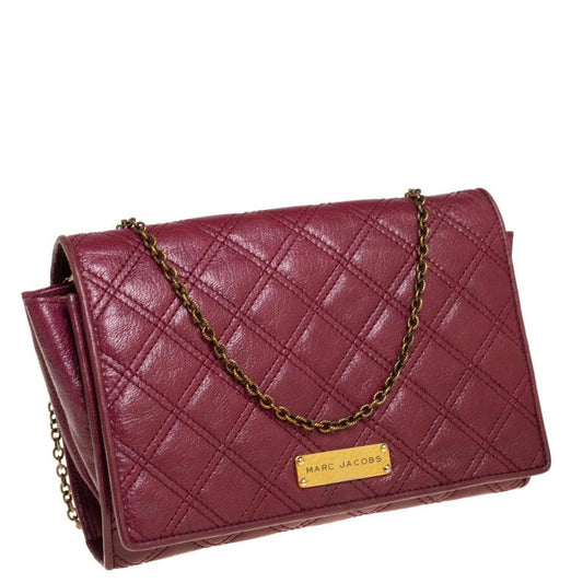 Marc Jacobs Quilted Leather Flap Chain Clutch