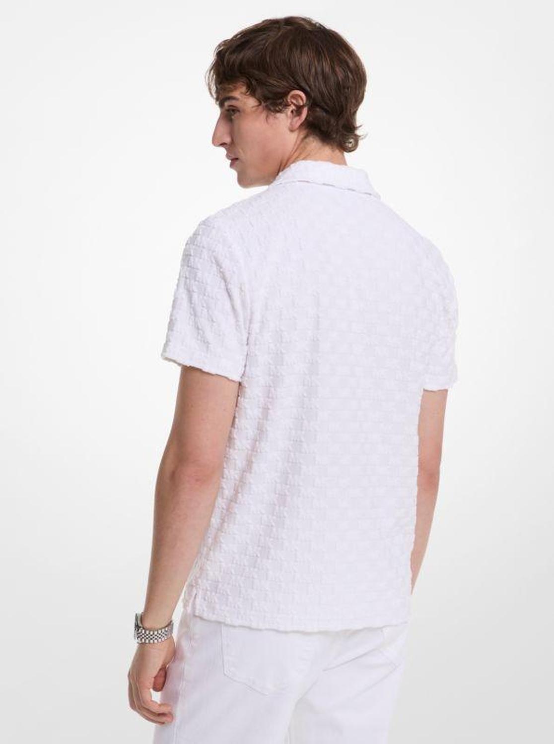 Logo Jacquard Terry Polo Shirt