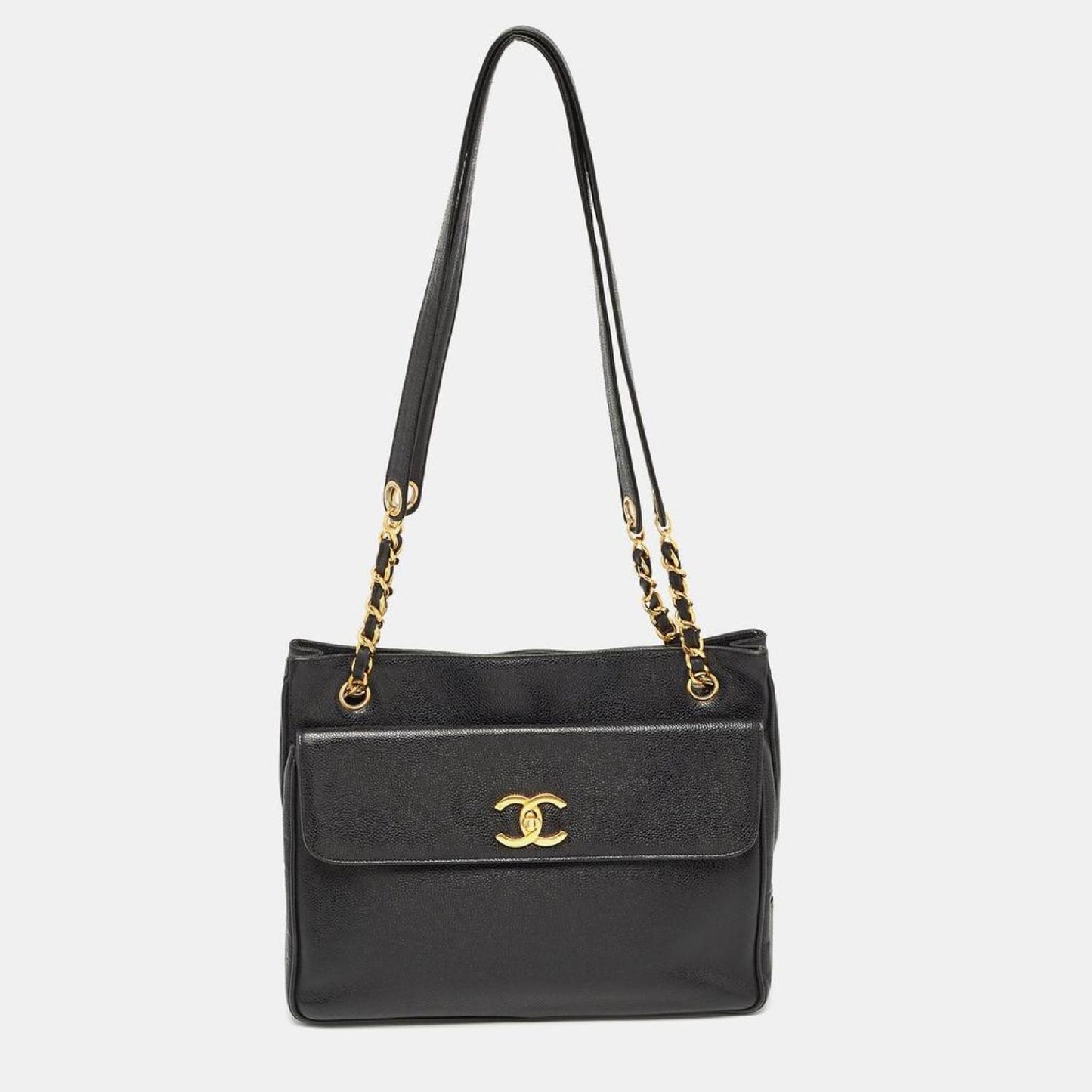 Chanel Caviar Leather Classic Pocket Shoulder Bag