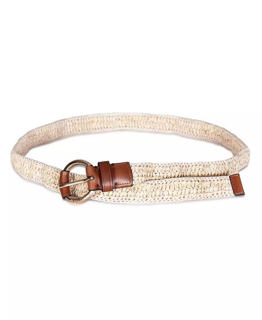 32mm Woven Raffia Belt