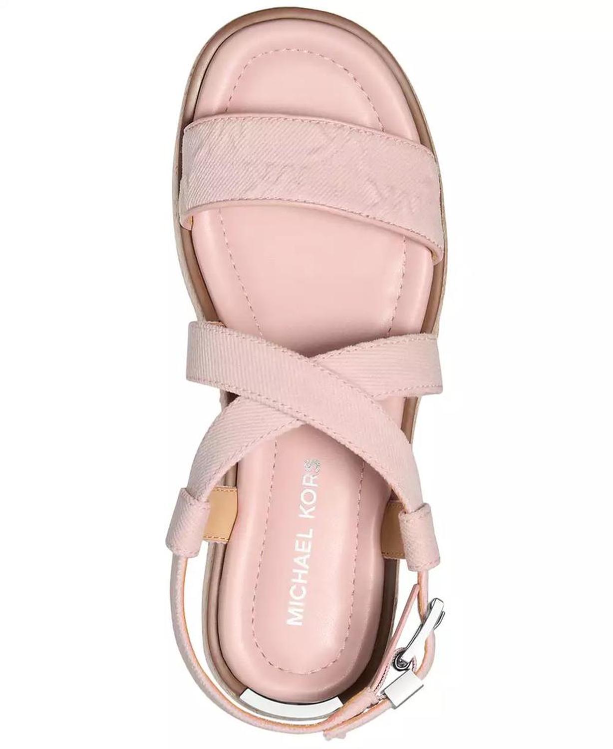 MICHAEL Lynn Leather Buckled Espadrille Sandals