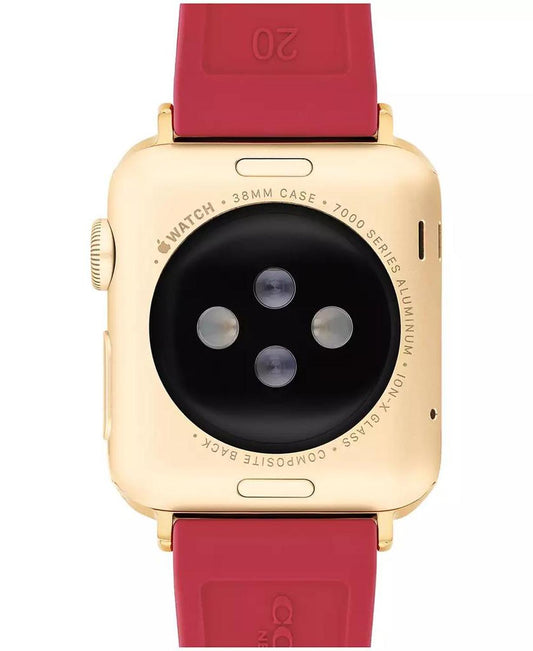 Women's Red Silicone Apple Watch Strap, 38mm, 40mm, 41mm