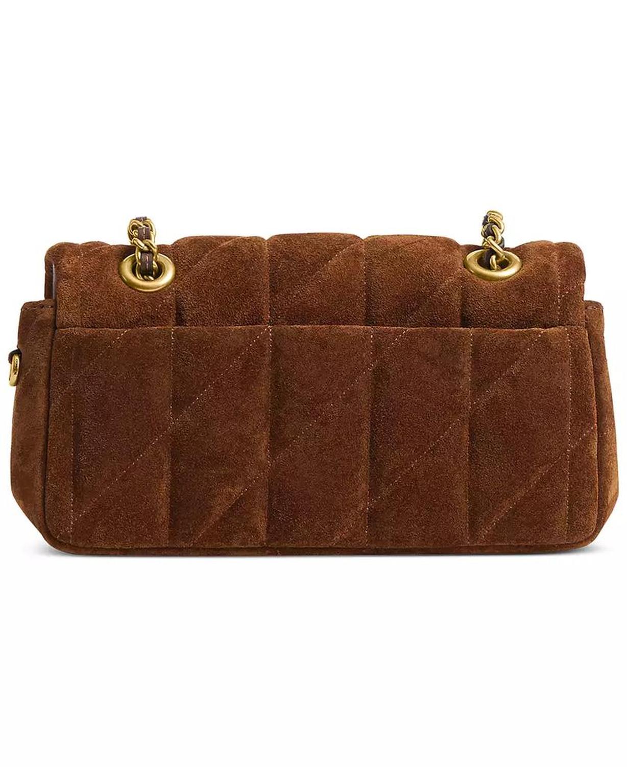 Suede Tabby Shoulder Bag 20 With Quilting