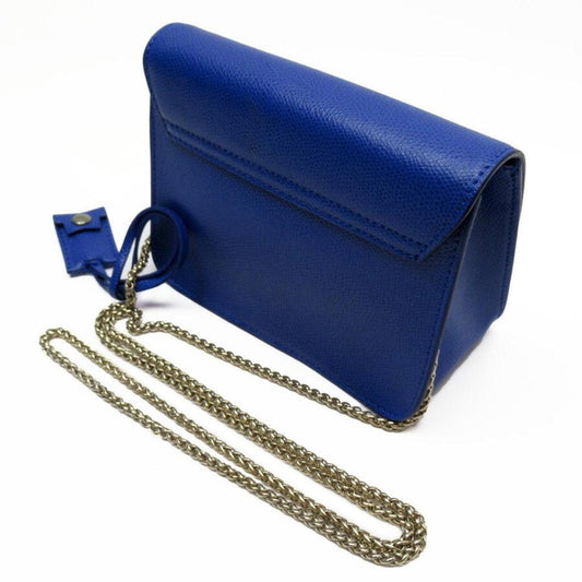 blue Navy Leather Shoulder Bag (Pre-Owned)