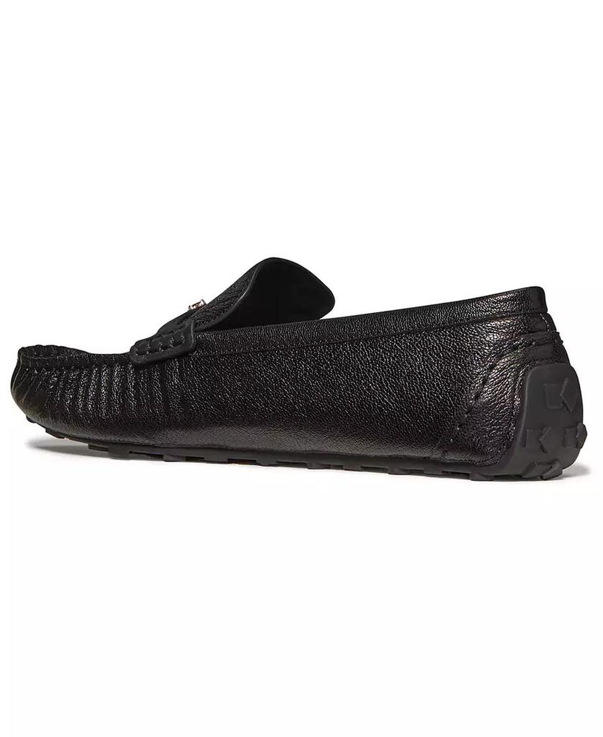 Women's Flower Stud Round Toe Moccasin Loafers