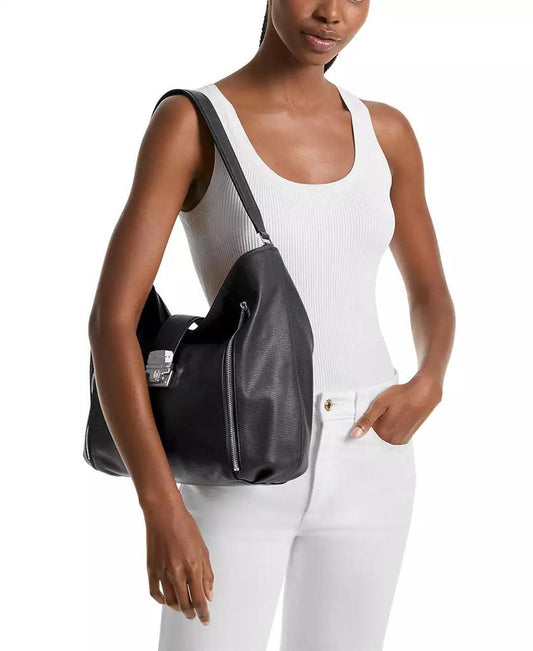 Extra Large Leather Hobo Shoulder Bag