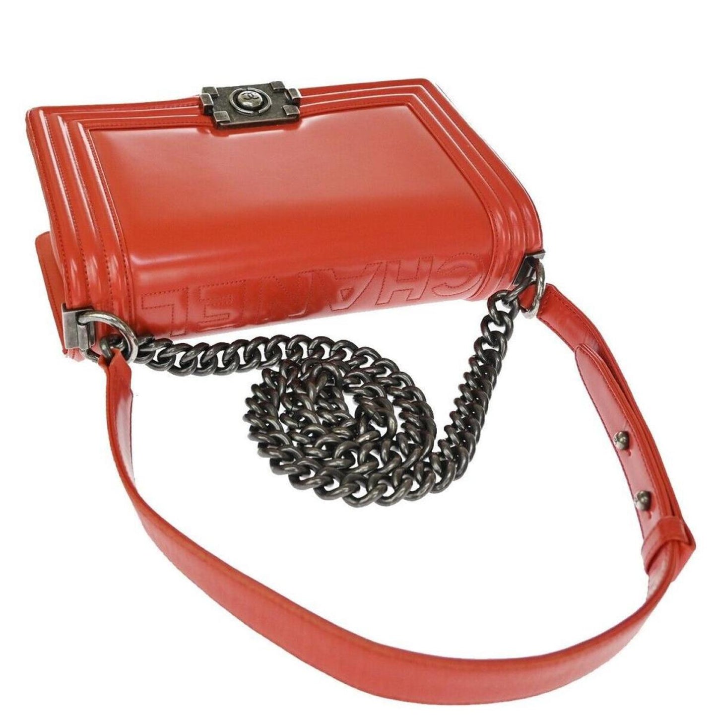 Chanel Boy Canvas Shoulder Bag (Pre-Owned)