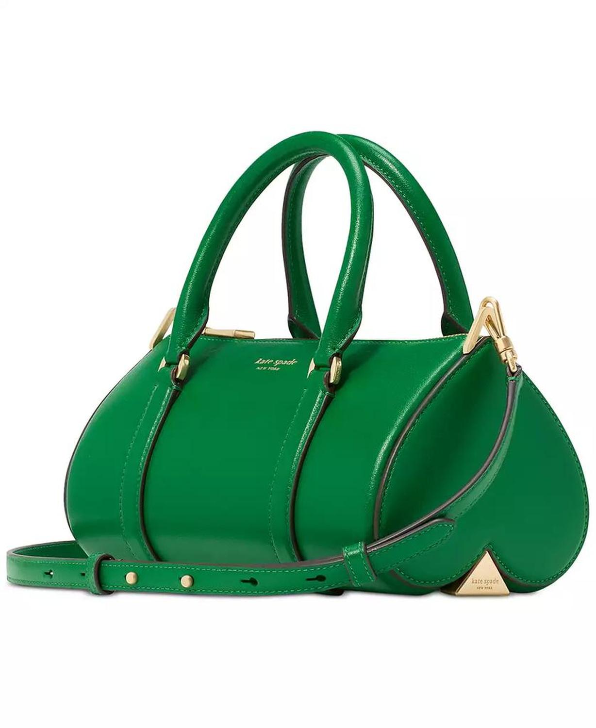Spade Icon Small Leather Barrel Bag