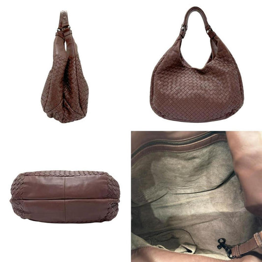 Leather Suede Handbag Shoulder Bag (Pre-Owned)