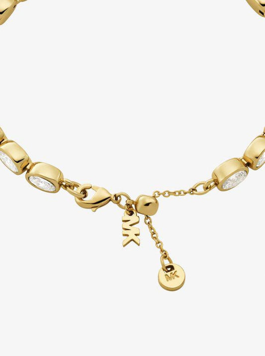 Precious Metal-Plated Cubic Zirconia Tennis Bracelet