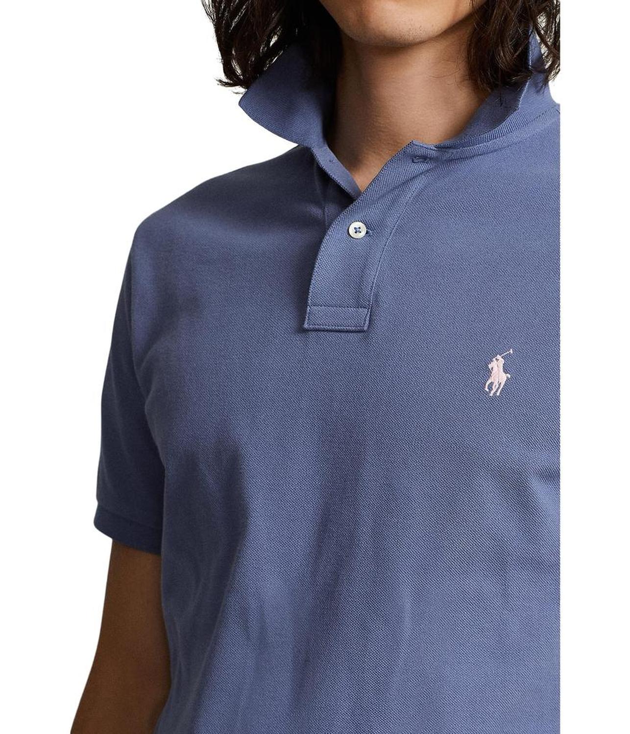 Custom Slim Fit Mesh Polo Shirt