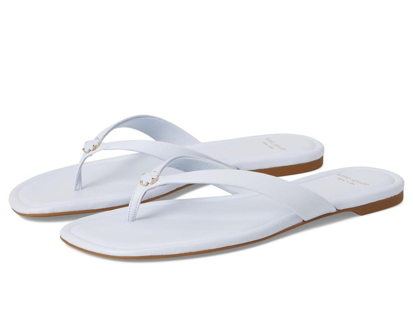 Spade Flower Smooth Leather Flip Flop