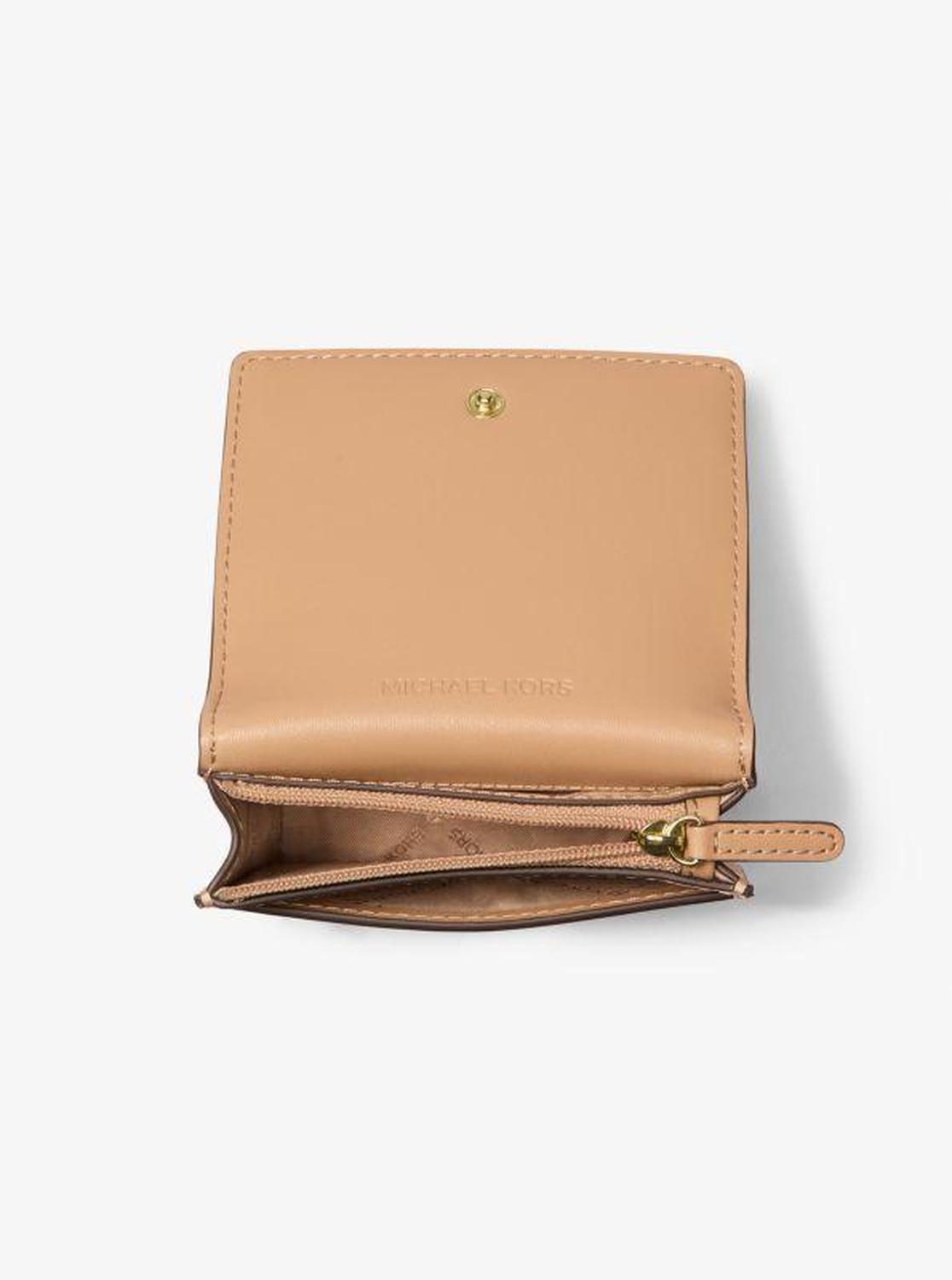 Carson Small Metallic Pebbled Leather Wallet