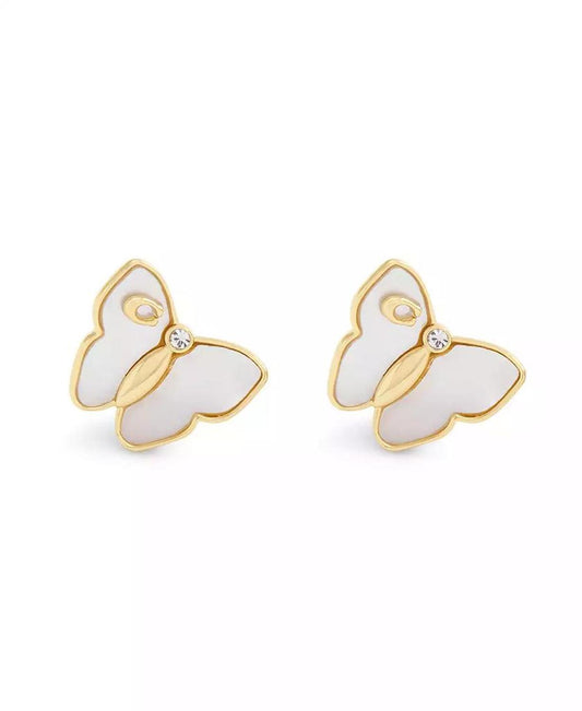 Signature Mother of Pearl Butterfly Stud Earrings