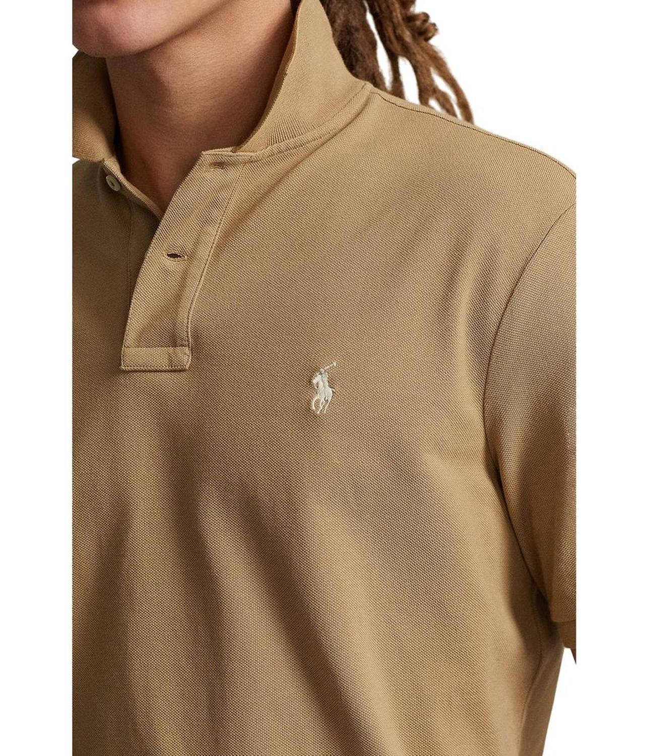 Custom Slim Fit Mesh Polo Shirt