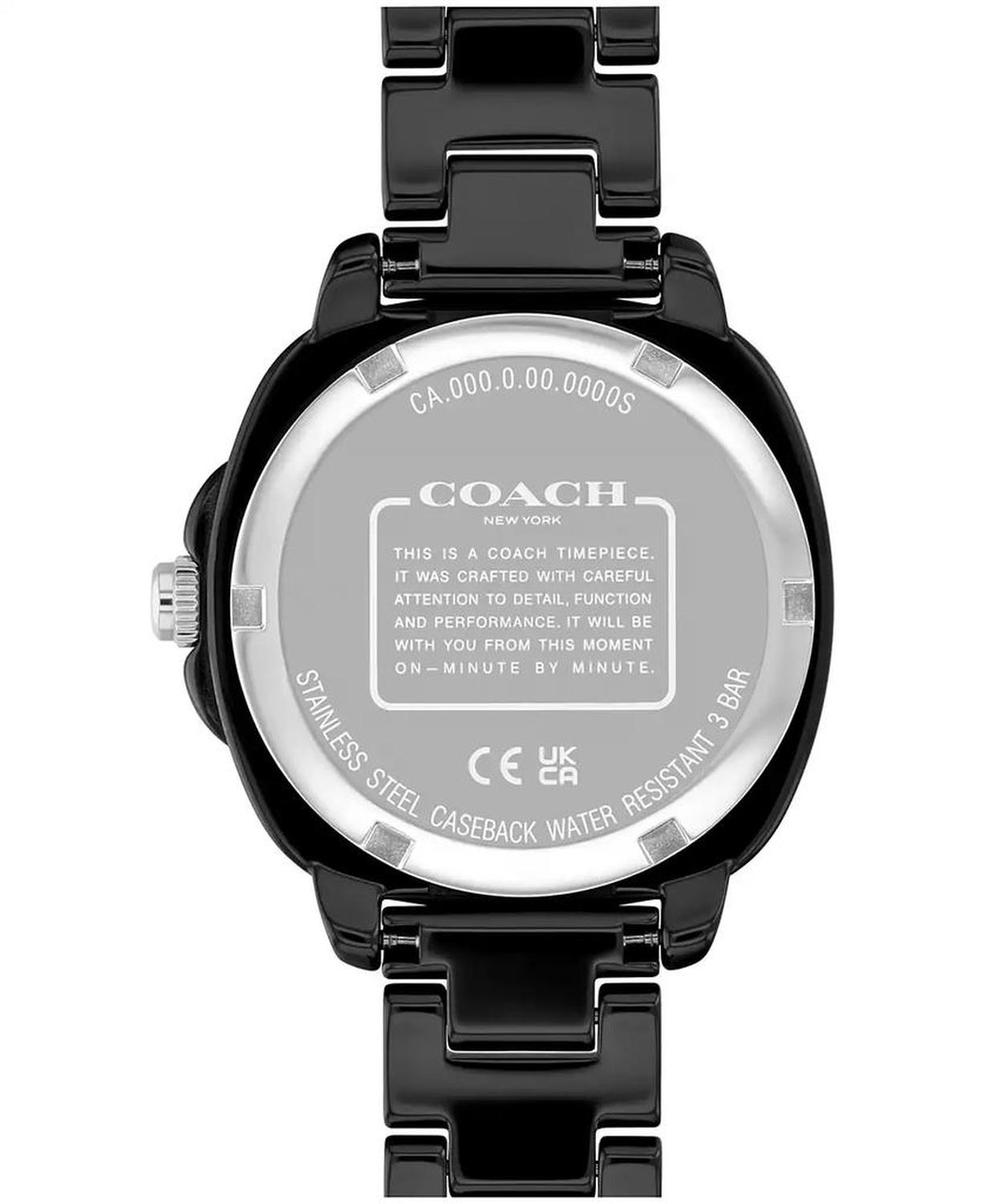 Women's Kitt Black Ceramic Bracelet Watch, 34mm