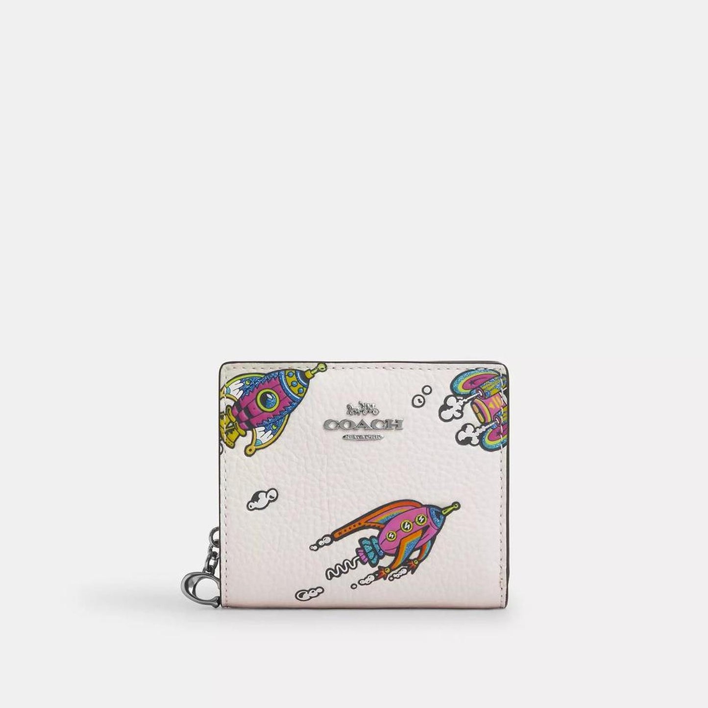 Cosmic Coach Snap Wallet With Rocket Print