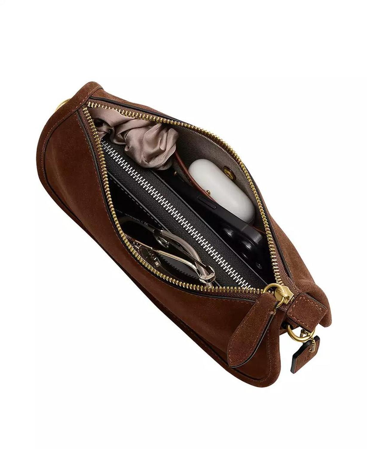 Waverly Small Suede Shoulder Bag
