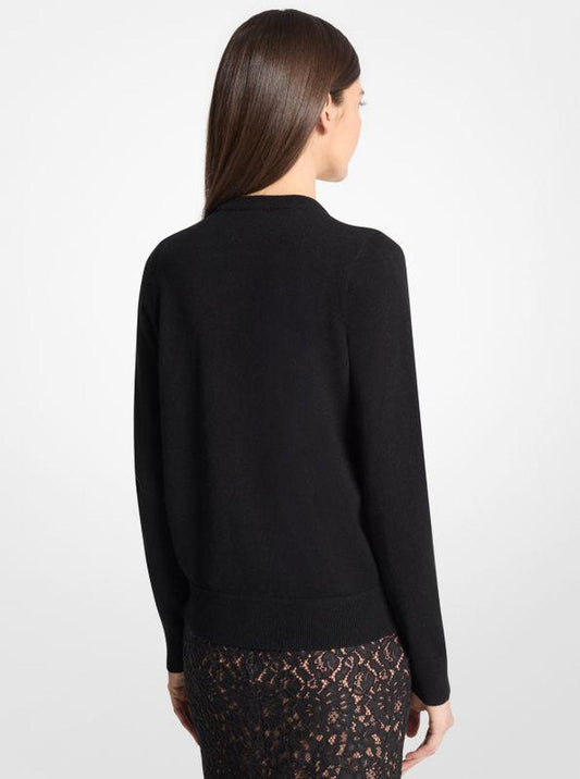 Floral Lace and Cashmere Cardigan