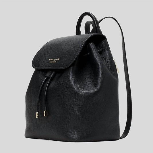 Sinch Pebbled Leather Backpack In Black