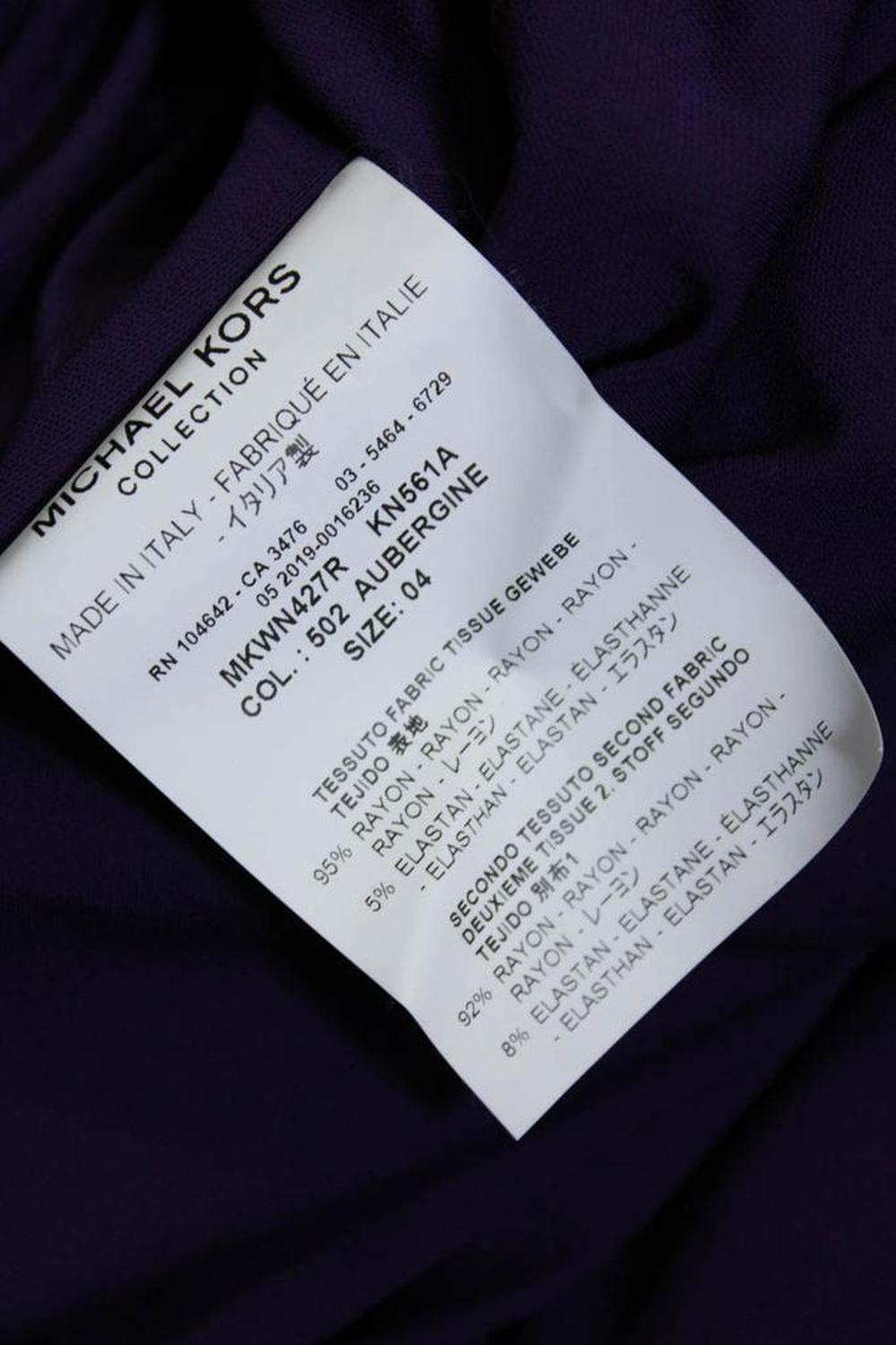 Michael Kors Purple Sequin Halter Gown