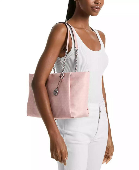 Georgia Logo Brown Zip Top Tote Bag