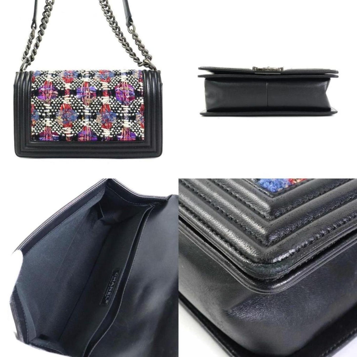 Chanel Boy Wool Shoulder Bag (Pre-Owned)